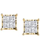 Trumiracle Diamond Quad Stud Earrings (1/2 Ct. T.w.) In 14k White Gold Or 14k Gold