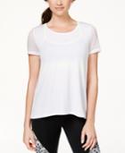 Jessica Simpson The Warm Up Mesh-back Active T-shirt, Only At Macy's