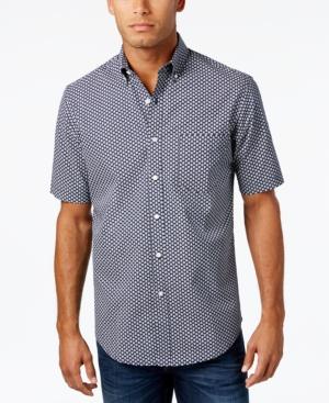 Club Room Men's Turtle-print Cotton Shirt, Created For Macy's