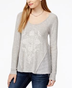 Miss Me Graphic Cross-back Pullover Top