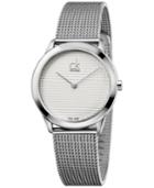 Calvin Klein Unisex Minimal Swiss Stainless Steel Mesh Bracelet Watch 35mm K3m2212y