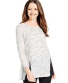 Alfani Split-back Mixed-media Sweater, Only At Macy's