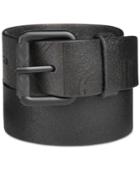 Calvin Klein Men's Cracked-finish Leather Belt