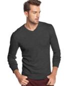 Alfani Big And Tall Solid V-neck Sweater