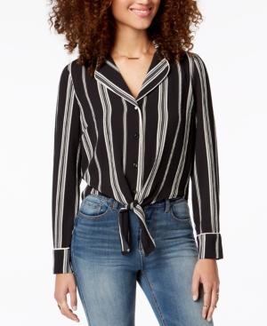 Gypsies & Moondust Juniors' Striped Tie-waist Blouse