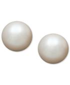 Pearl Earrings, 14k Gold Aa+ Cultured Freshwater Pearl Stud Earrings (12mm)