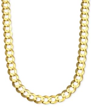 Cuban Chain Link Necklace In Solid 10k Gold