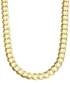 Cuban Chain Link Necklace In Solid 10k Gold