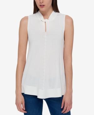 Tommy Hilfiger Sleeveless Twist-detail Sweater, Only At Macy's