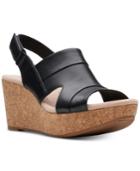 Clarks Collection Women's Annadel Ivory Wedge Sandals Women's Shoes