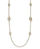 Charter Club Gold-tone Crystal & Imitation Pearl Cluster Collar Necklace, 18 + 2 Extender, Created For Macy's