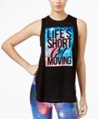 Energie Active Juniors' Get Moving Side-slit Graphic Tank Top