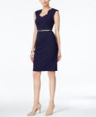 Connected Belted Sheath Dress