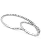 Geo By Effy Diamond Two Finger Ring (1/2 Ct. T.w.) In 14k White Gold