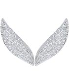 Swarovski Silver-tone Fortunately Pave Crystal Earlobe Earrings