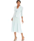 Alex Evenings Petite Jacquard Sparkle Dress And Jacket