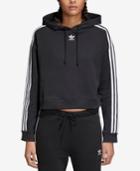 Adidas Originals Cropped Cotton Hoodie