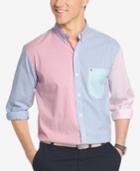 Izod Men's Colorblocked Striped Poplin Shirt