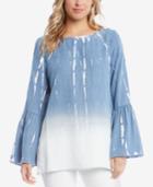 Karen Kane Dip-dye Bell-sleeve Top