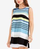 Vince Camuto Printed-front High-low Top