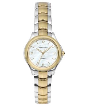 Emporio Armani Swiss Women's Automatic Esedra Two-tone Stainless Steel Bracelet Watch 29mm