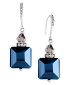Inc International Concepts Silver-tone Jet Square Drop Earrings, Only At Macy's