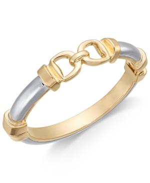 Charter Club Two-tone Horesebit Bangle Bracelet, Created For Macy's
