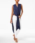 Bar Iii Split Maxi Tunic Shirt, Only At Macy's