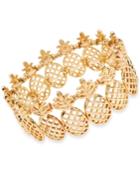 M. Haskell For Inc International Concepts Gold-tone Pineapple Stretch Bracelet, Only At Macy's