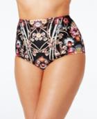 Becca Etc Plus Size Havana High-waist Bikini Bottom Women's Swimsuit
