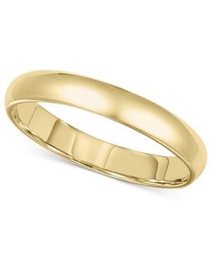 Men's 14k Gold Ring, 3mm Comfort Fit Wedding Band
