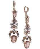 Givenchy Gold-tone Multi-crystal Linear Drop Earrings