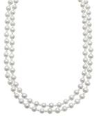 Belle De Mer Pearl Necklace, Sterling Silver Cultured Freshwater Pearl Two Row Strand
