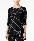 Alfani Petite Printed Swing Top, Only At Macy's