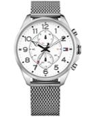 Tommy Hilfiger Men's Chronograph Casual Sport Stainless Steel Mesh Bracelet Watch 46mm 1791277