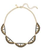 Inc International Concepts Gold-tone Beaded Scalloped Statement Necklace, Created For Macy's
