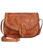 Patricia Nash Burnished Tooled Nardini Saddle Bag