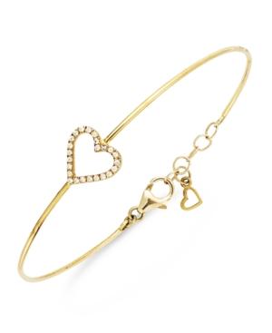 Yellora™ Diamond Bracelet, Yellora™ Diamond Heart Wire Bracelet (1/6 Ct. T.w.)
