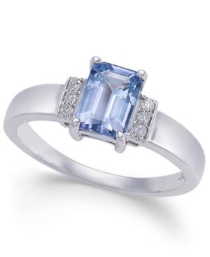 Tanzanite (1 Ct. T.w.) & Diamond Accent Ring In 14k White Gold