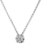 Effy Diamond Cluster Necklace (1/4 Ct. T.w.) In 10k White Gold