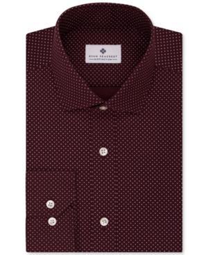Ryan Seacrest Distinction Men's Slim-fit Non-iron Dot-print Dress Shirt, Only At Macy's