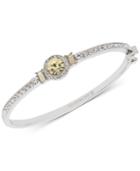 Givenchy Silver-tone Pave & Stone Bangle Bracelet, Created For Macy's