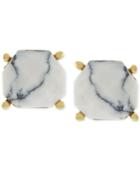 Vince Camuto Gold-tone Faceted Stone Stud Earrings