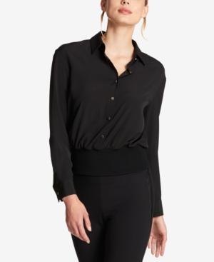 Dkny Ribbed-hem Shirt