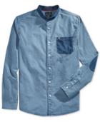 Guess Men's Long-sleeve Dobby Pocket & Patch Shirt