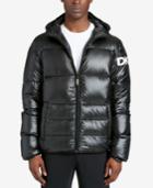 Dkny Men's Mid-length Hooded Puffer Jacket