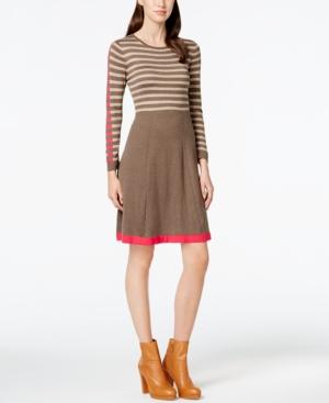 Jessica Howard Colorblocked Striped Sweater Dress