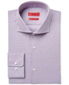Hugo Men's Slim-fit Pink Micro-pattern Dress Shirt