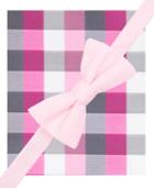 Alfani Spectrum Men's Howard Plaid Pre-tied Bow Tie And Pocket Square Set, Only At Macy's