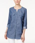 Jm Collection Chambray Shirt, Only At Macy's